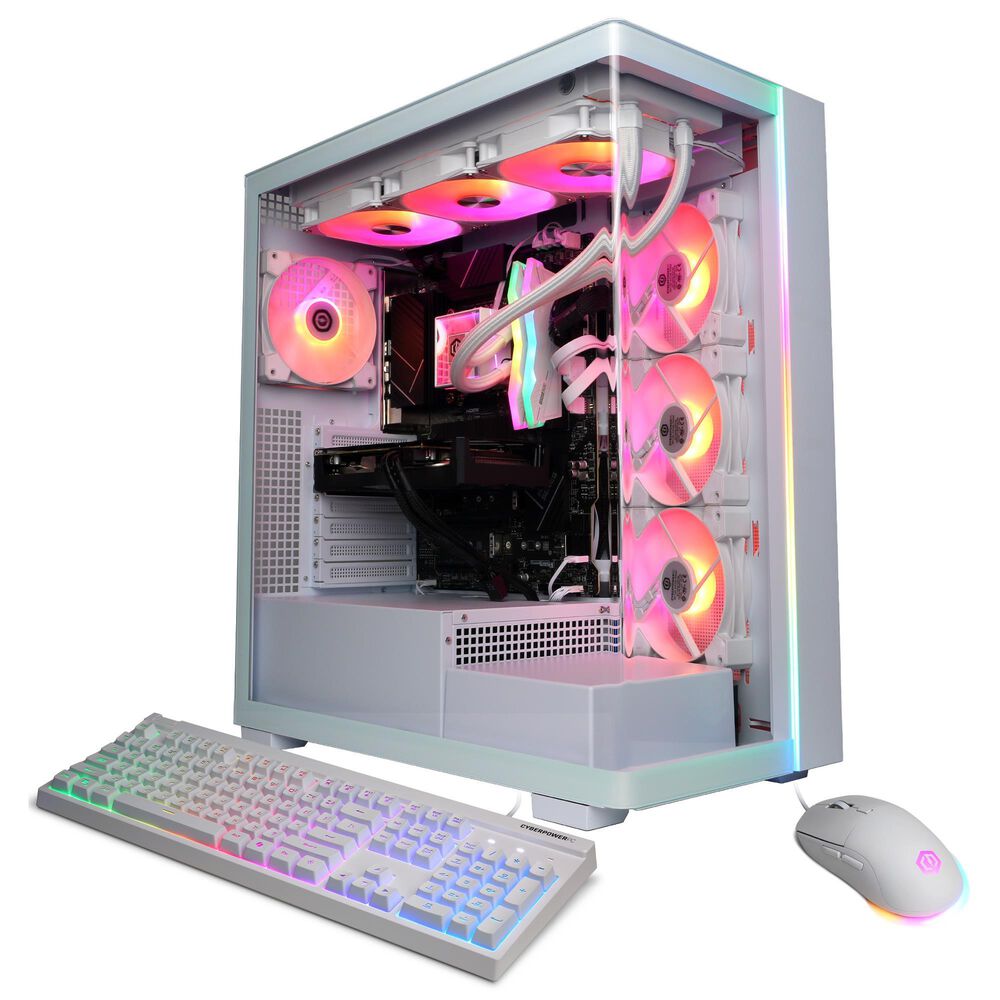 CyberPowerPC Gamer Supreme Gaming Desktop | Intel Core i9-14900KF - 32GB RAM - NVIDIA GeForce RTX 5060 Ti Graphics - 2TB SSD in White, , large