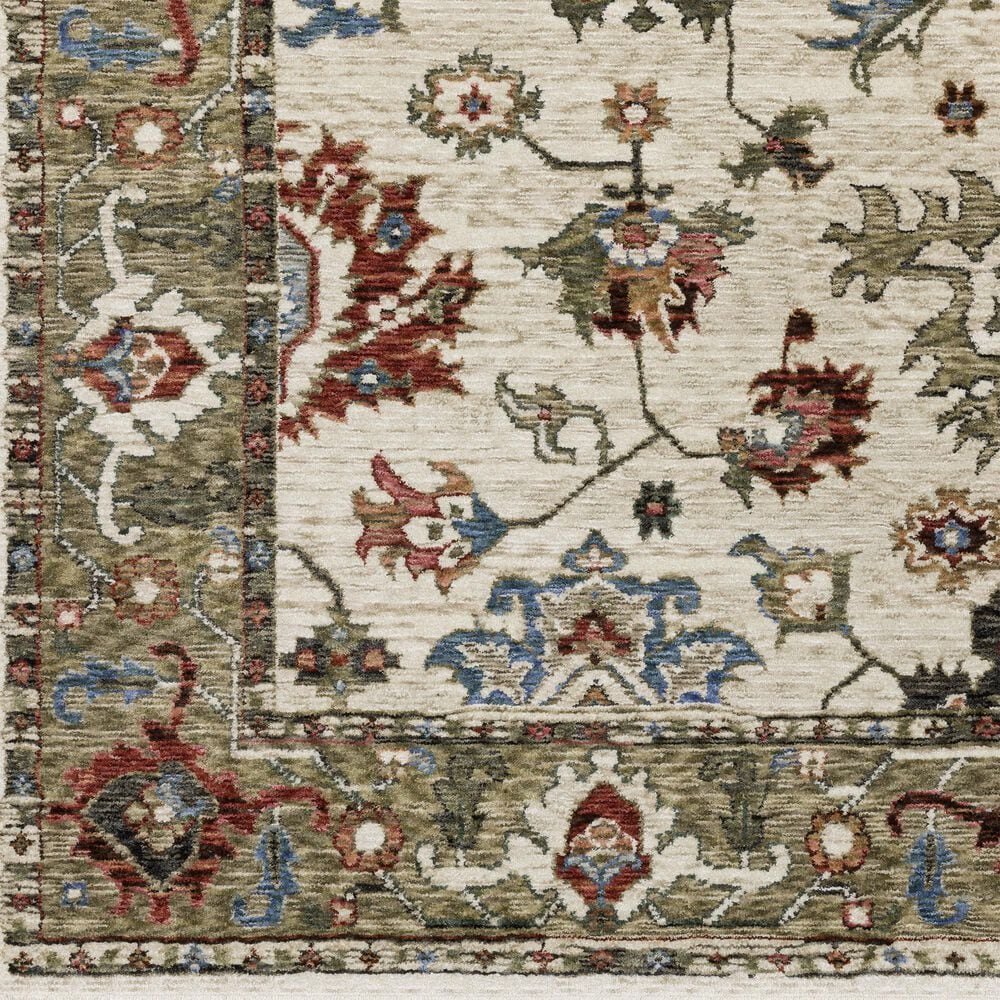 Oriental Weavers Hastings HA03W 2&#39;3&quot; x 7&#39;6&quot; Ivory Runner, , large