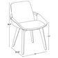 Lumisource Cosmo Arm Chair with Cream Faux Leather Cushion in Walnut, , large