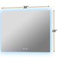 Lexora Home Vellum 30" x 28" LED Vanity Mirror, , large