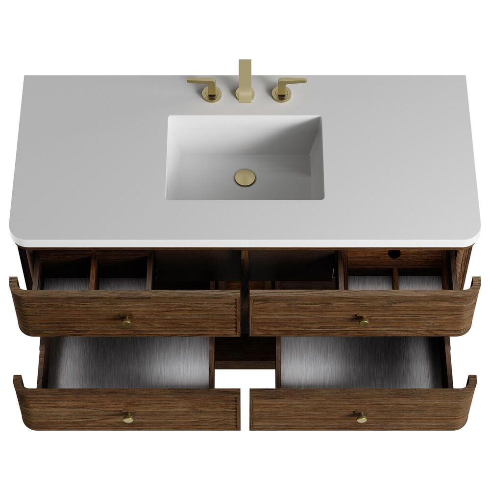 James Martin Allamari 48" Single Bathroom Vanity in Sable with 3 cm Phantome Eclos Top and Rectangular Sink, , large