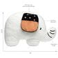 Lambs and Ivy Patchwork Jungle Pillow Elephant Stuffed Animal Toy in White, , large