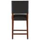 Linden Boulevard Brook Counter Stool with Black Upholstery in Cherry, , large