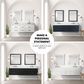 Lexora Home Castor 60" Double Bathroom Vanity in Black with 2 cm White Cultured Marble Top and Rectangular Sinks, , large