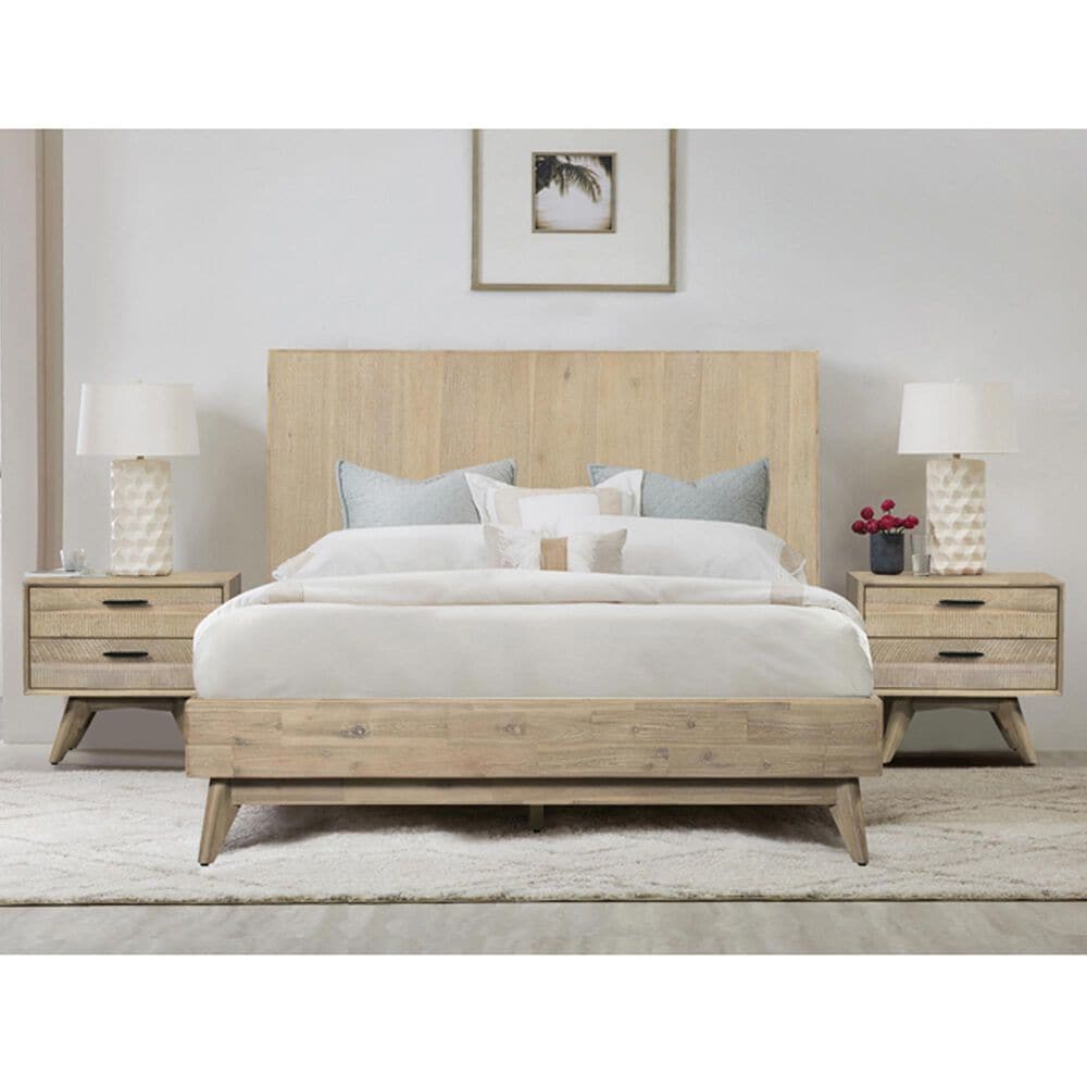 Blue River Baly 3-Piece Queen Platform Bed Set in Gray Sandblast Summer, , large