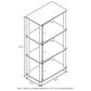 HOMLUX Turn-N-Tube 4-Tier Storage Shelf in French Oak and Black, , large