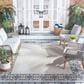 Safavieh Bermuda Floral 4" x 6" Ivory and Charcoal Indoor/Outdoor Area Performance Rug, , large