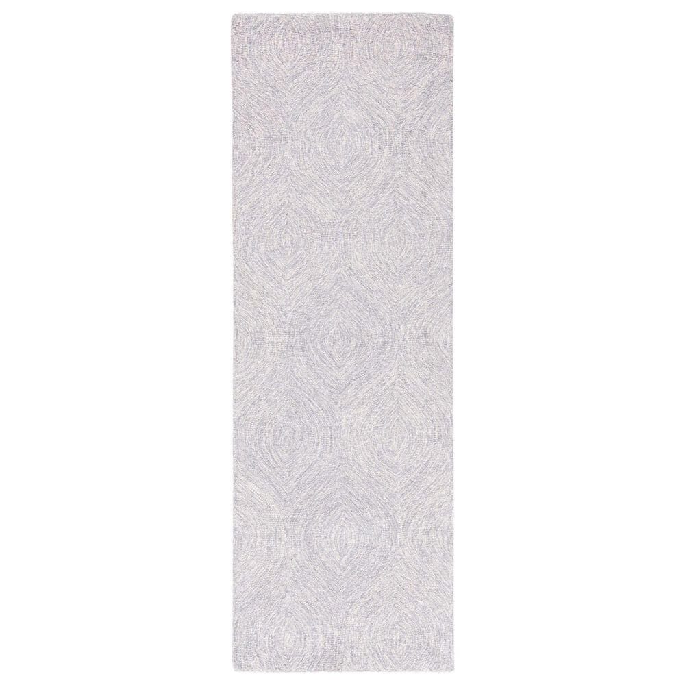 Safavieh Micro-Loop Geometric 2"3" x 7" Silver and Ivory Runner, , large