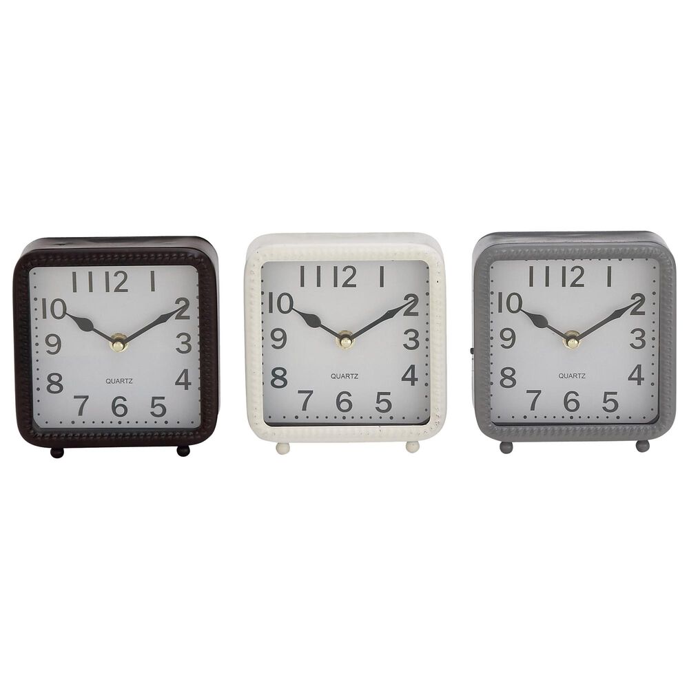 Maple and Jade Traditional Metal Clocks (Set of 3), , large