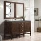 James Martin Vanities Addison 60" Double Bathroom Vanity in Mid-Century Acacia with 3 cm Parisien Bleu Quartz Top and Rectangular Sinks, , large
