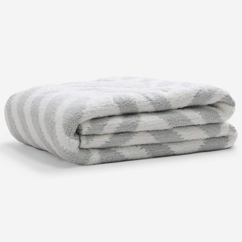 Sunday Citizen Tulum 52&quot; x 75&quot; Throw in Cloud Gray and Off White, , large