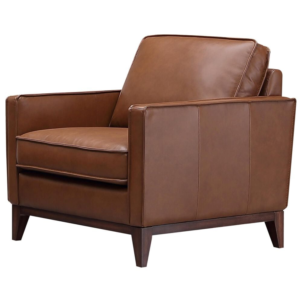 Italiano Furniture Weston Leather Chair in Highland Brown, , large