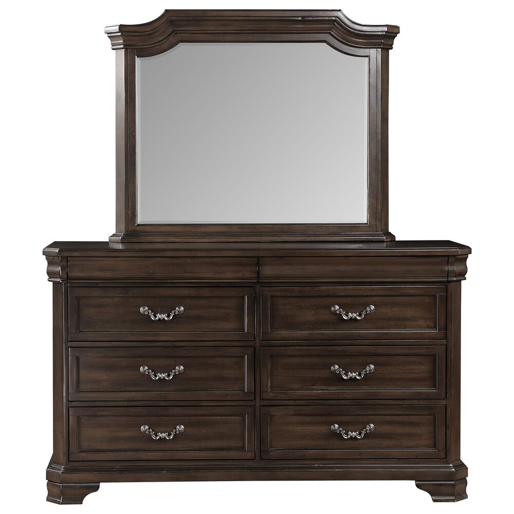 New Heritage Design Lyndhurst 5-Piece Queen Bedroom Set in Walnut Brown, , large