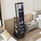 GigaCloud Swivel Jewelry Cabinet with Full Length Mirror and Storage Drawers in Black, , large