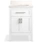 Kohler Hadron 24" Single Bathroom Vanity in White with 3 cm Bianco Bella Quartz Top and Oval Sink, , large