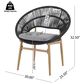 Hearth and Haven Cyril Outdoor Dining Chair in Gray (Set of 2), , large