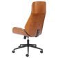 Zuo Modern Flex High Back Office Chair with Black Faux Leather in Black and Walnut, , large