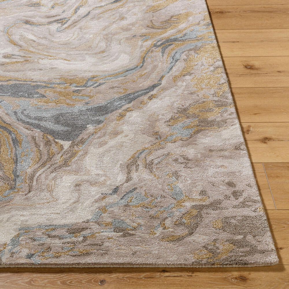 Surya Kavita Khaki, Prairie Dust, Ash and Nickel 5' x 7'6" Area Rug, , large
