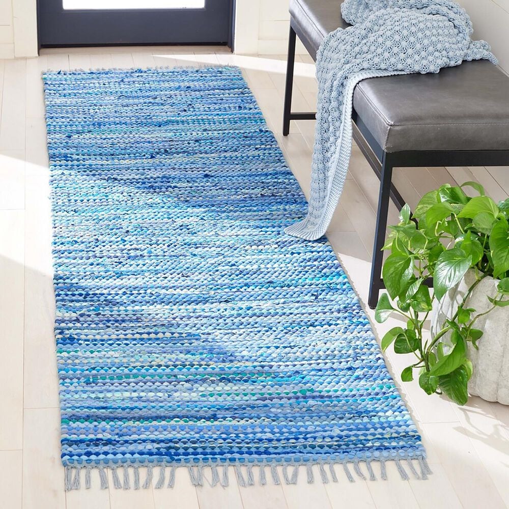 Safavieh Montauk 2&#39;3&quot; x 8&#39; Blue Runner, , large