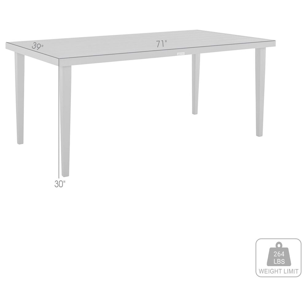 Blue River Silvana Outdoor Rectangular Dining Table in Gray - Table Only, , large