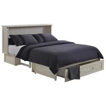 New Day Furniture Daisy Murphy Cabinet Bed with Mattress in Buttercream, , large