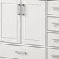 Lexora Home Jacques 60" Double Bathroom Vanity in White with 2 cm White Cultured Marble Top and Rectangular Sinks, , large