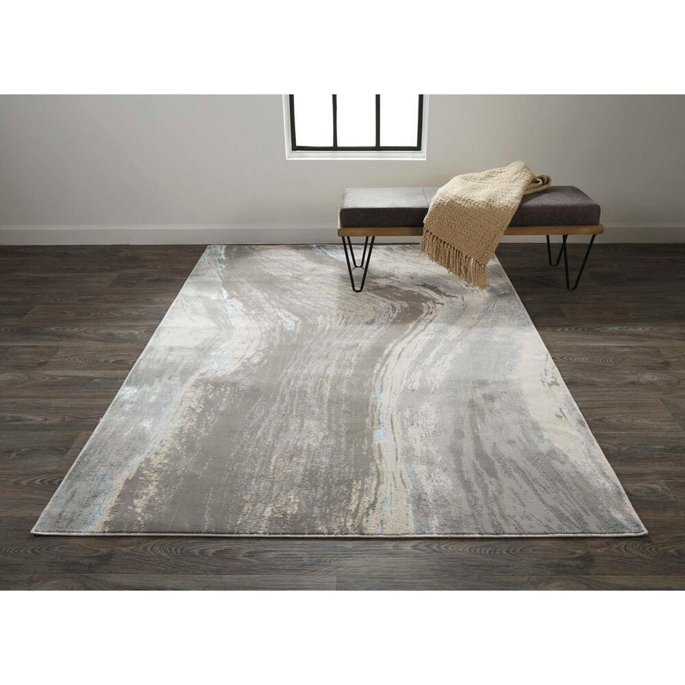 Feizy Azure 9&#39;2&quot; x 12&#39; Gray and Silver Area Rug, , large
