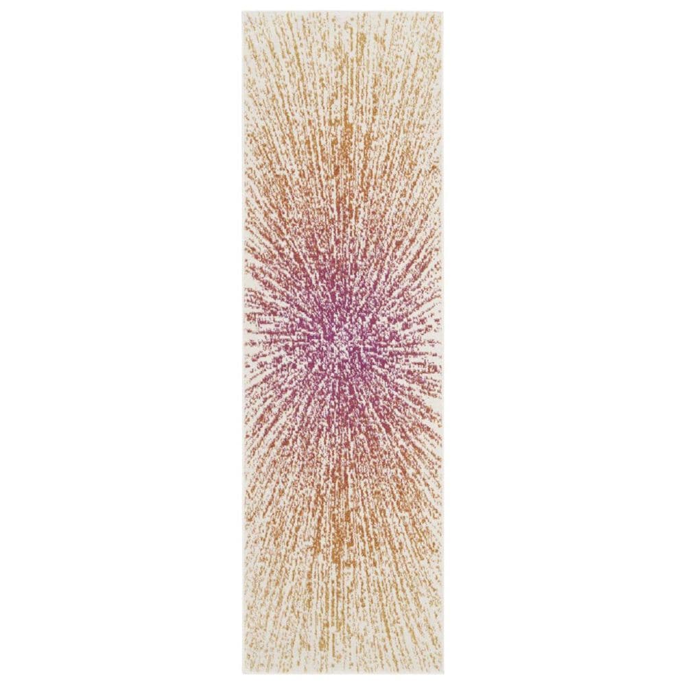 Safavieh Evoke EVK228R 2"2" x 7" Fuchsia and Cream Runner, , large