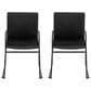 LumiSource Dutchess Side Chair with Black Velvet Cushion in Black (Set of 2), , large