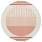 Surya Alfresco 7"3" Round Pearl, Garnet and Camel Indoor/Outdoor Area Rug, , large