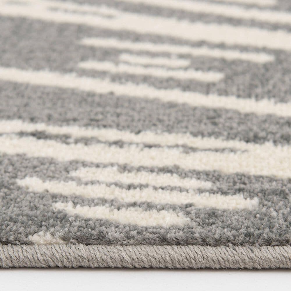 Central Oriental Terrace Tropic Seashell Beach 5&#39; x 7&#39;3&quot; Stone and Snow Area Rug, , large