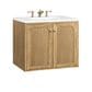 James Martin Vanities Laurent 30" Single Bathroom Vanity in Light Natural Oak with 3 cm White Zeus Quartz Top and Rectangular Sink, , large