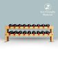 HOMLUX 18-Bottle Bamboo Stackable Modular Wine Rack in Natural, , large
