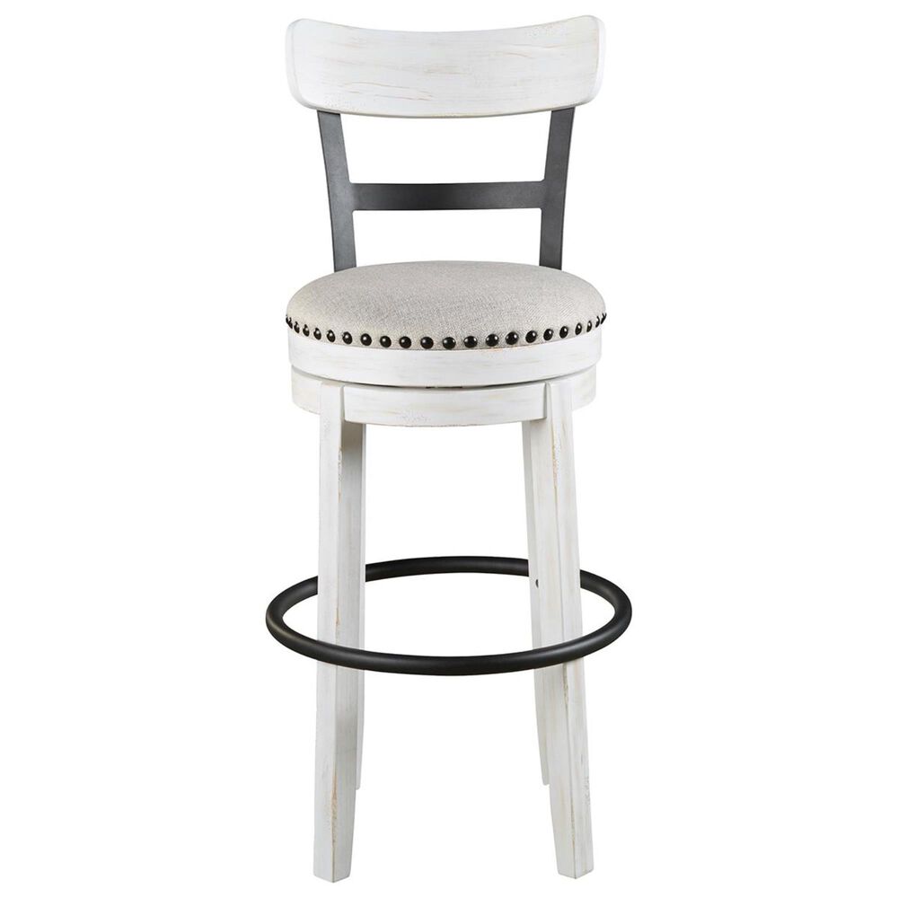 Signature Design by Ashley Valebeck Tall Upholstered Swivel Barstool in