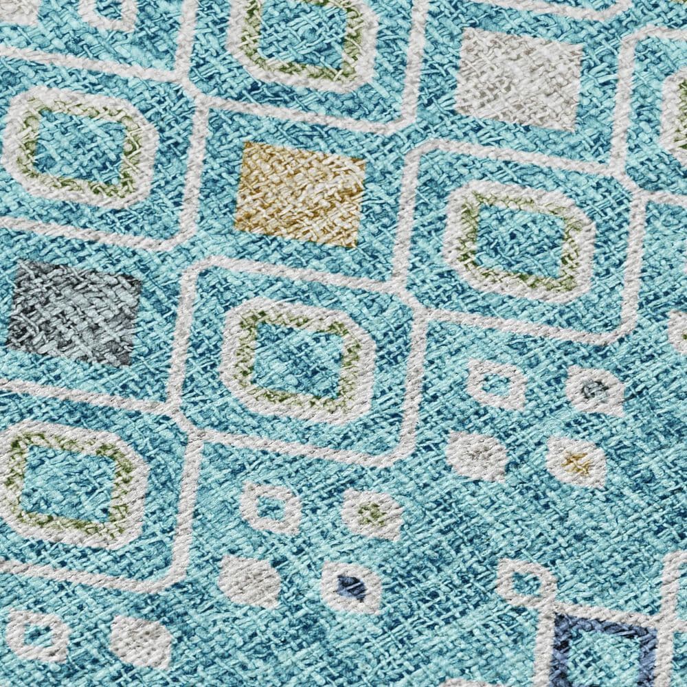 Dalyn Rug Company Portico Teal, Ivory, Navy, Copper, Fern and Silver 5&#39; x 7&#39;6&quot; Area Rug, , large