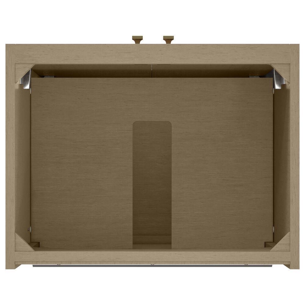 James Martin Vanities Chianti 24" Single Bathroom Vanity in Walnut Whisper and Champagne Brass with 2 cm White Glossy Composite Stone Top and Rectangular Sink, , large
