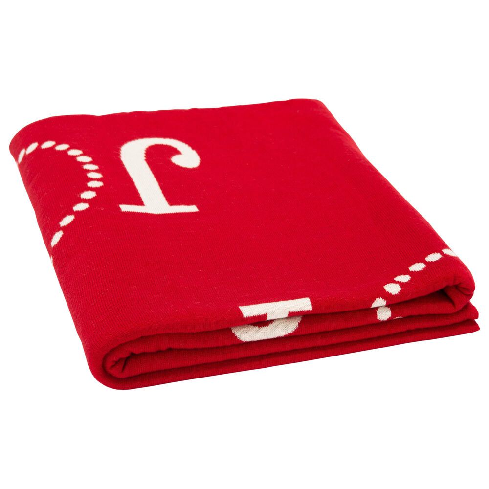 Safavieh Holiday Joy to the World 50" x 60" Throw in Red and White, , large