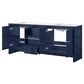 Lexora Home Lafarre 80" Double Bathroom Vanity in Navy Blue with 2 cm White Cultured Marble Top and Rectangular Sinks, , large