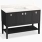 Kohler Seagrove 48" Single Bathroom Vanity in Ferrous Grey with 3 cm White Quartz Top and Rectangular Sink, , large