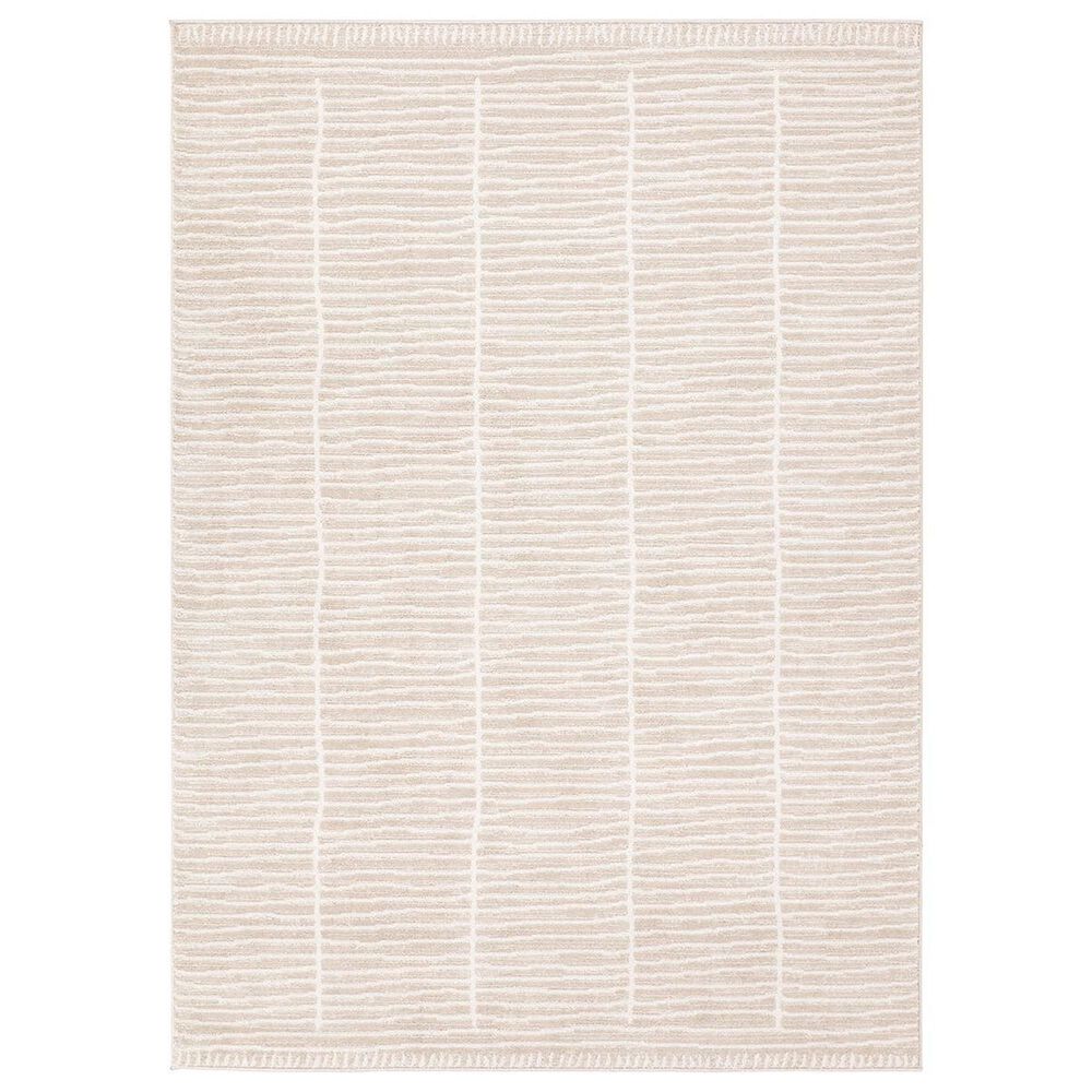 Jaipur Eva Siawin Tan and Taupe 5" x 8" Area Rug, , large