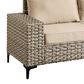 HOMLUX 4-Piece Patio Modular Sofa and Ottoman Set in Beige, , large