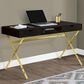 Monarch Specialties 48" Computer Desk in Gold and Espresso, , large