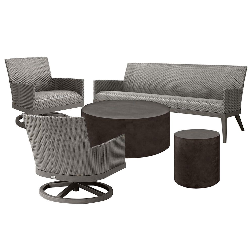 Ebel Outdoor Furniture Bellino and Siena 5-Piece Patio Conversation Set in Iron, Fog and Smoke, , large