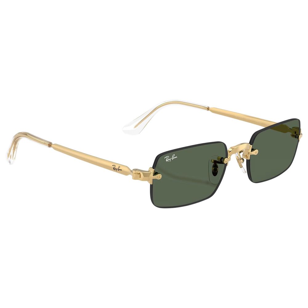 Rayban Glasses A$AP Rocky Sunglasses with Dark Green Lenses in Polished Arista Gold, , large