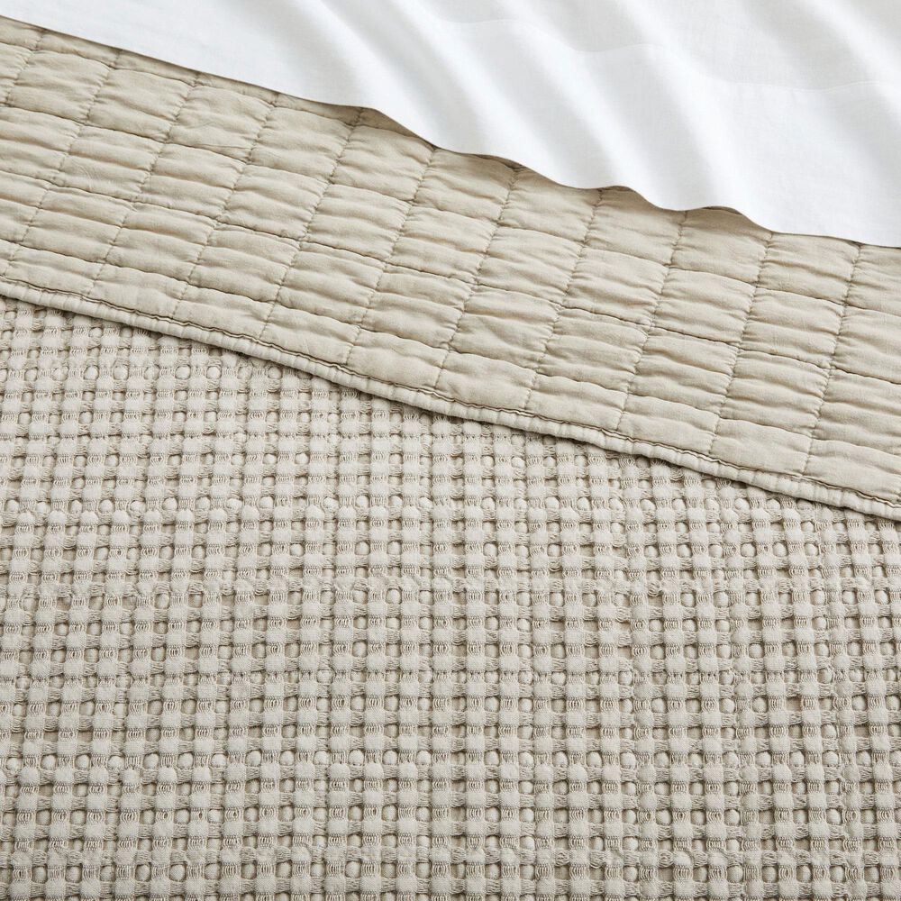 Levtex Mills Waffle 3-Piece King/California King Quilt Set in Wheat, , large
