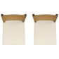 Hearth and Haven Outdoor Armless Dining Chair with Natural Frame in Beige (Set of 2), , large