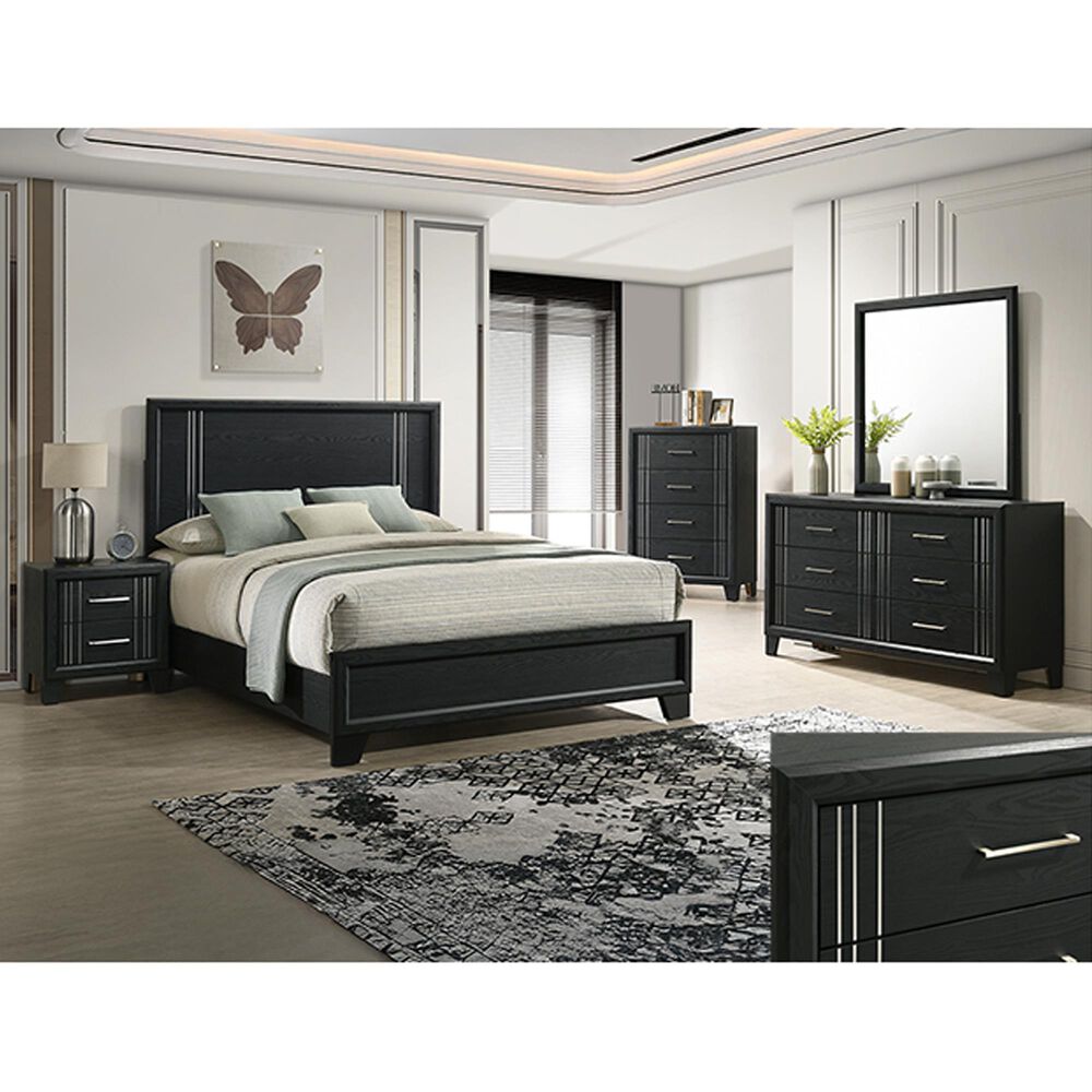 Claremont Charlie 5-Piece Queen Panel Bedroom Set in Charcoal, , large
