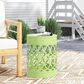 Hearth and Haven Outdoor Side Table with Overlapping Circle Design in Green, , large