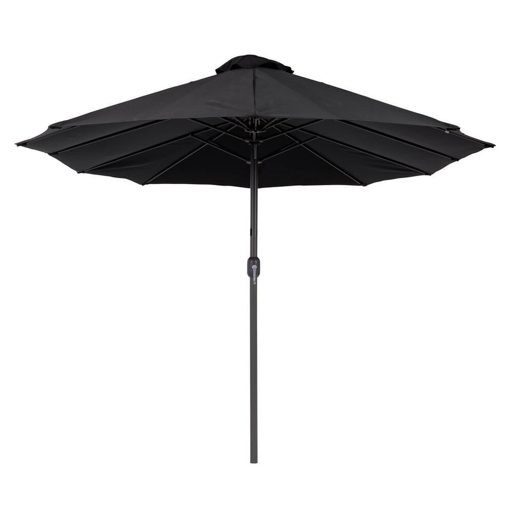 CorLiving Bertha 15&#39; Black Double Umbrella without Base, , large