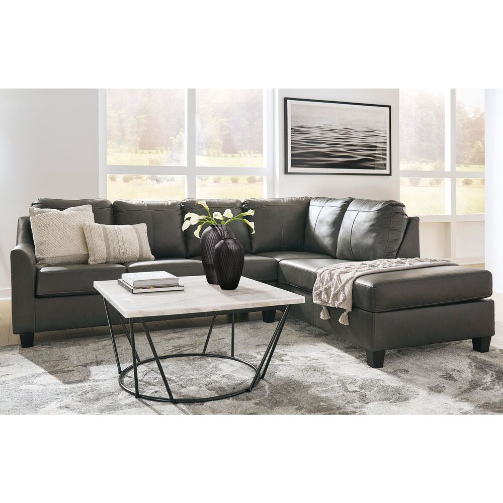 Ashley Valderno 2-Piece Right Facing Sectional with Chaise in Fog, , large